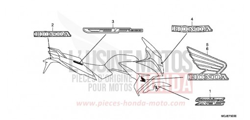 MARQUE/RAYURE CBF1000FAC de 2012